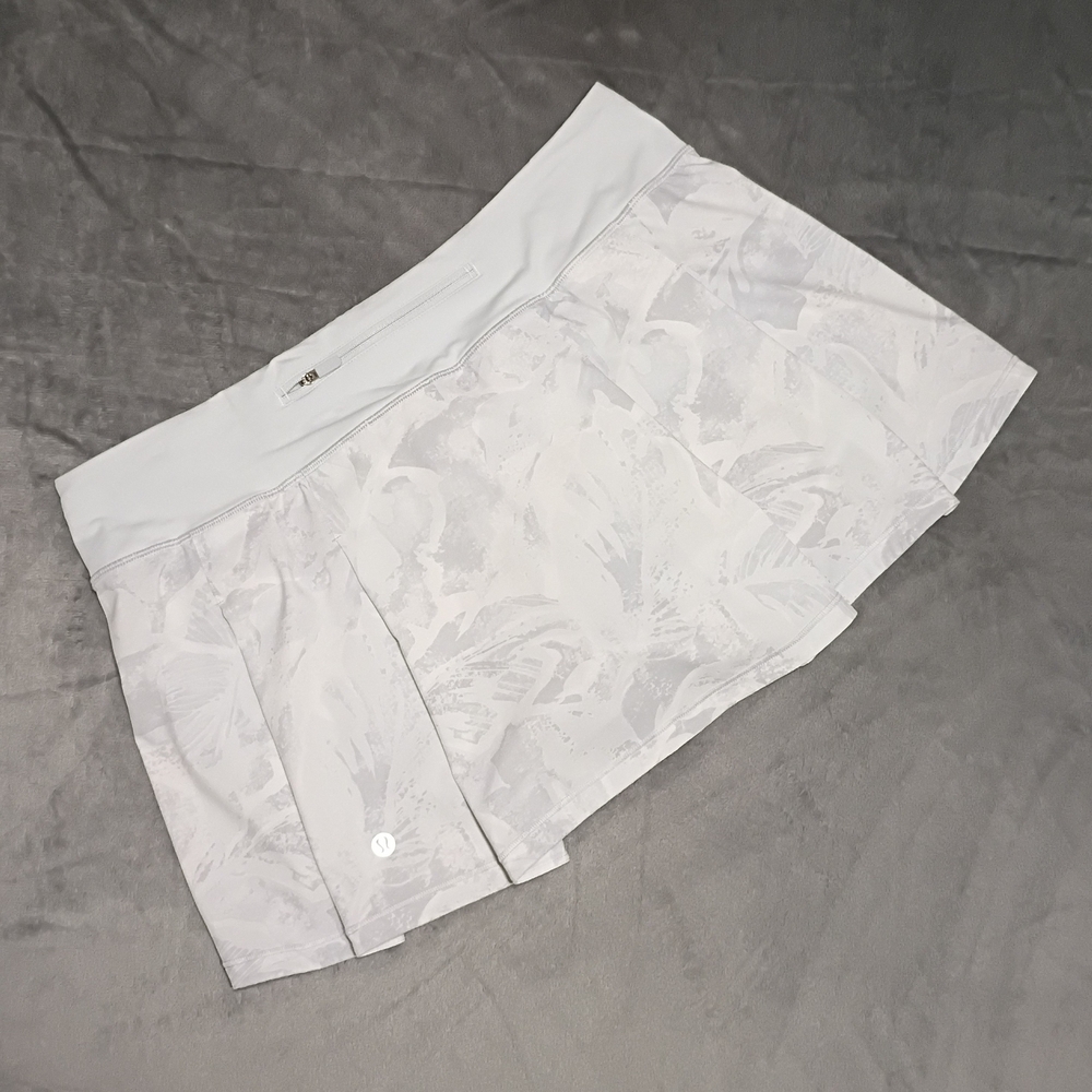 Lululemon Pace Rival Alpine White Mini Tropical Shadow Starlight Running Skirt - Picture 2 of 10